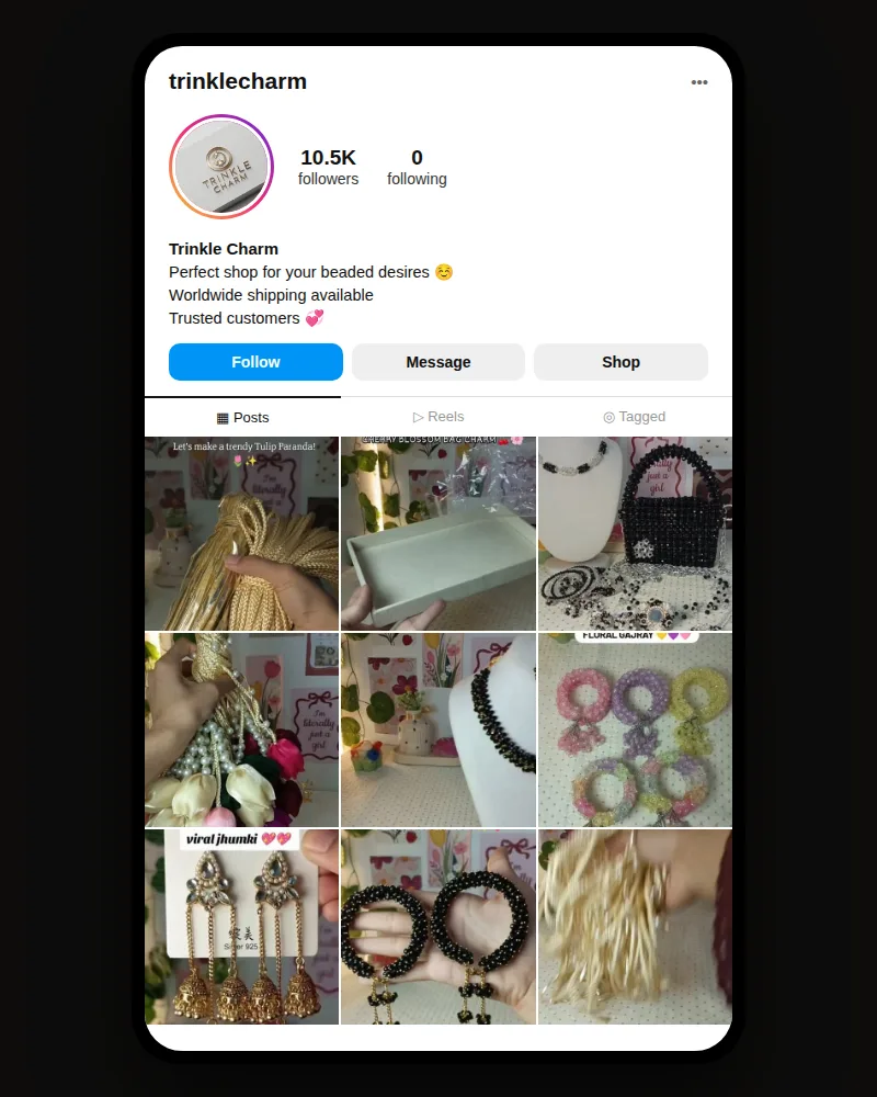 Trinkle Charm on Instagram